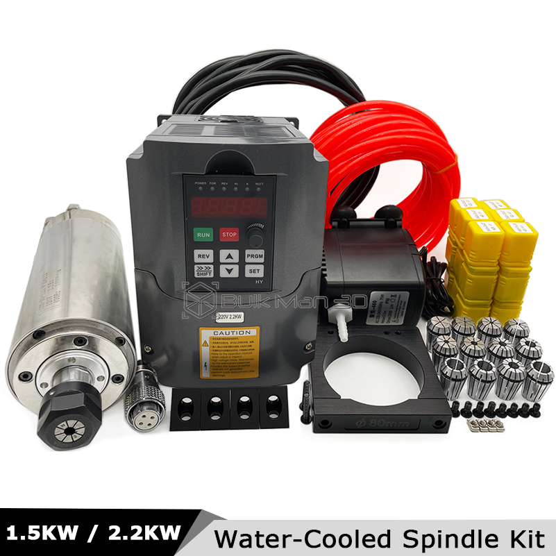 2.2Kw Water Cooled Spindle Kit Vfd - 2.2KW/1.5KW 400Hz 24000RPM 수냉식 CNC 스핀들