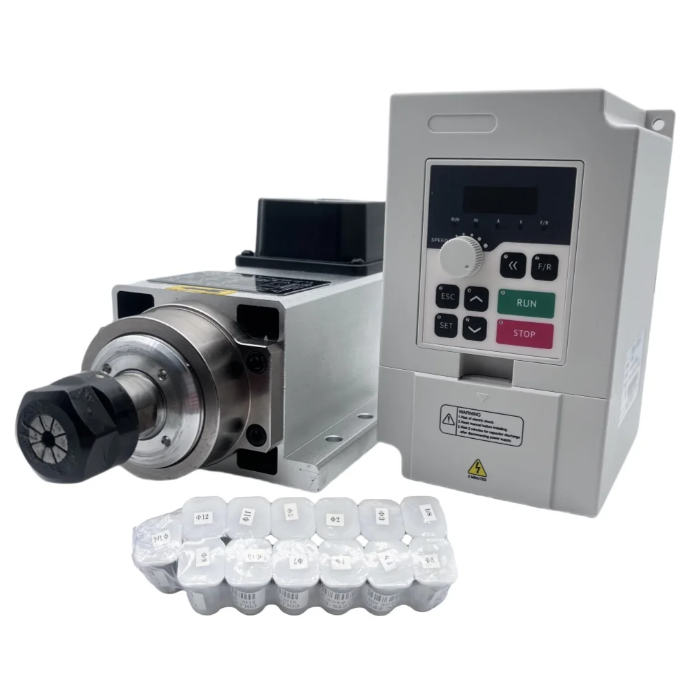 Air Cooled 1.5Kw Spindle Motor Inverter 110V - 1.5KW ER11/ER20 110V/220V CNC 스핀들 모터