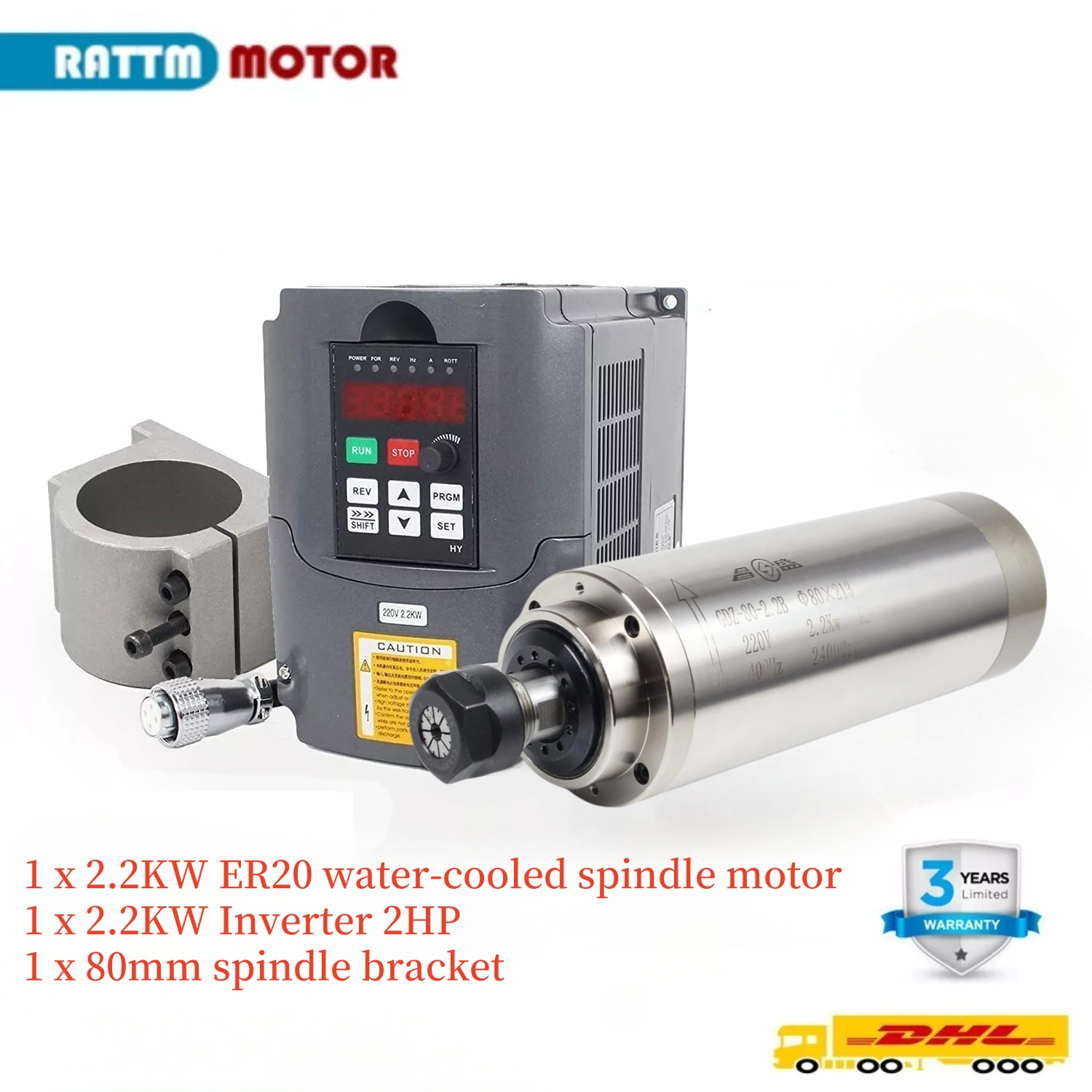 2.2KW 110V 또는 220V 8A GDZ-80-2 - 2.2Kw Water Cooled Spindle Kit Vfd 리뷰 및 가격